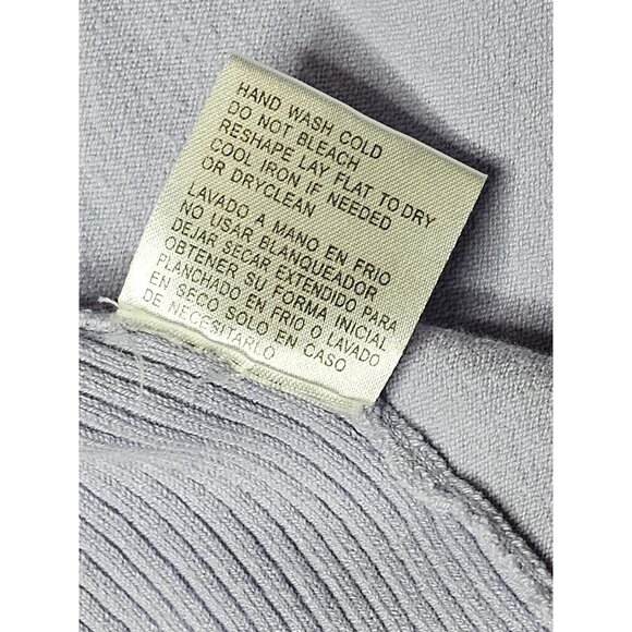 Vtg Shu Shu Women Lavender Cardigan & Tank Set Size S Ribbed Knit Cotton Blend - Picture 7 of 11